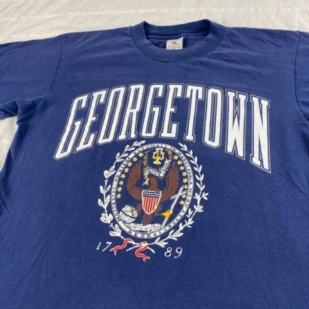 Vintage Georgetown University T Shirt Men's Size XL Single Stitch Made In USA